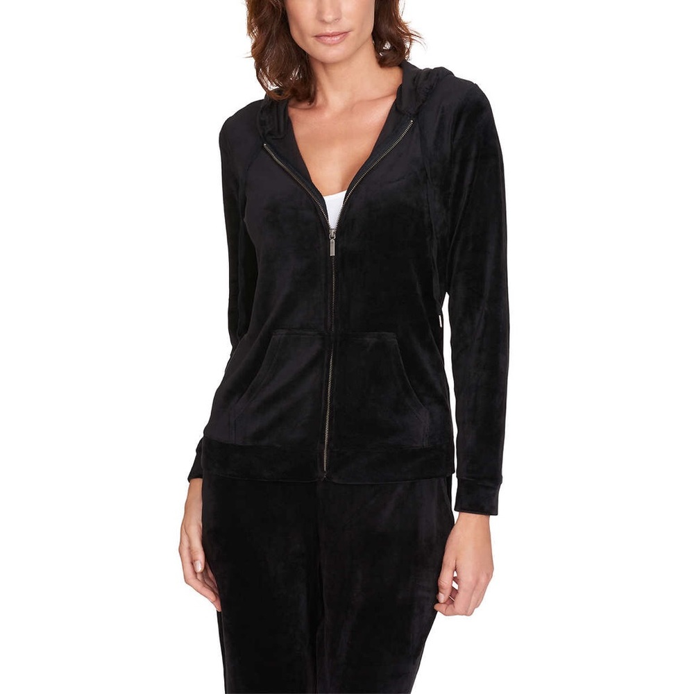 🔥LAST DAY🔥Plus Size Black Velour Jacket